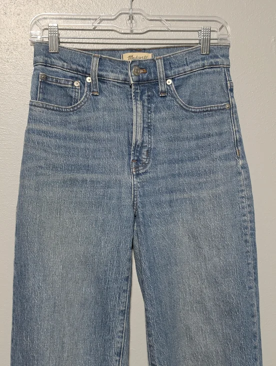 MADEWELL Perfect Vintage Wide Leg High Rise Jeans Womens 26 Blue Model Off Duty - Picture 3 of 8